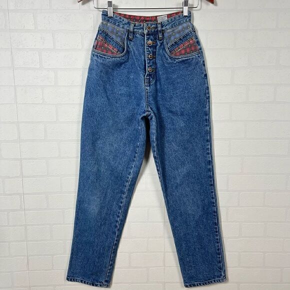 Vintage Rio Jeans Womens Size 5 or waist 23-24” High Rise Mom Jeans Button Fly - Picture 1 of 16